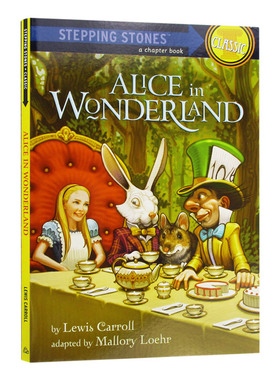 英文原版小说 Alice in Wonderland Stepping Stones Books Classic 爱丽丝梦游仙境 儿童文学读物 英文版 进口原版英语书籍
