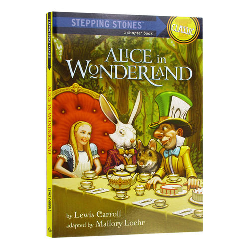 英文原版小说 Alice in Wonderland Stepping Stones Books Classic 爱丽丝梦游仙境 儿童文学读物 英文版 进口原版英语书籍