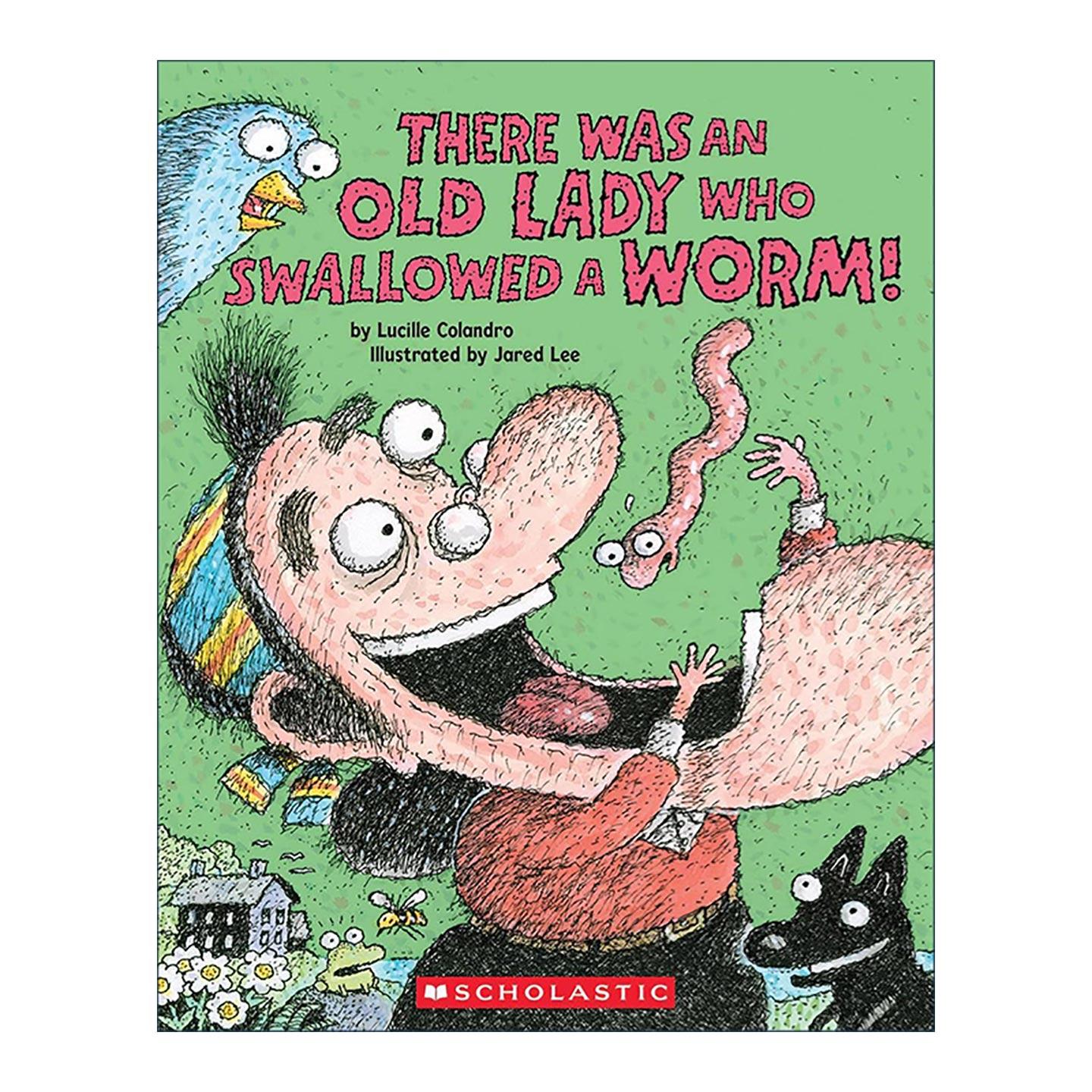 有个老婆婆吞了一条虫子英文版