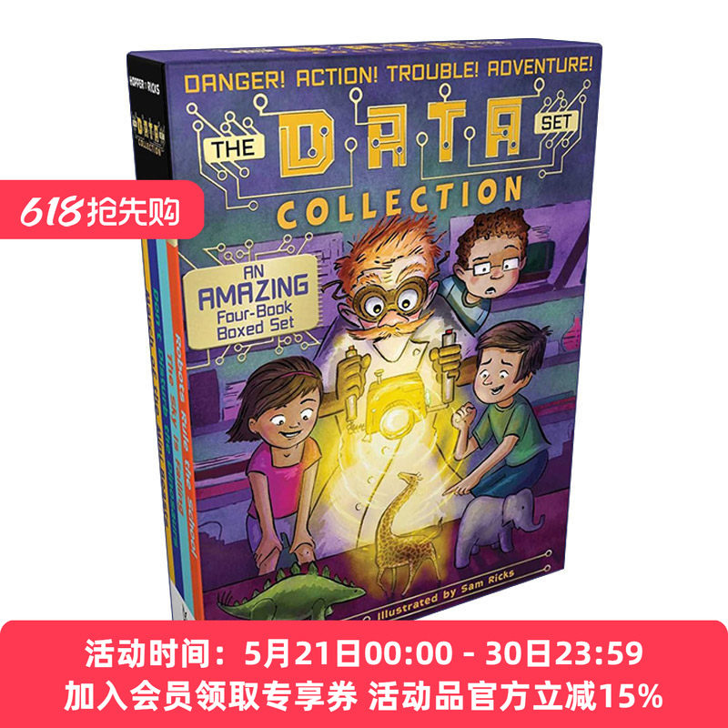 科学小组1-4册盒装 英文原版 The DATA Set Collection Boxed Set 科学冒险章节书 英文版 进口英语原版书籍