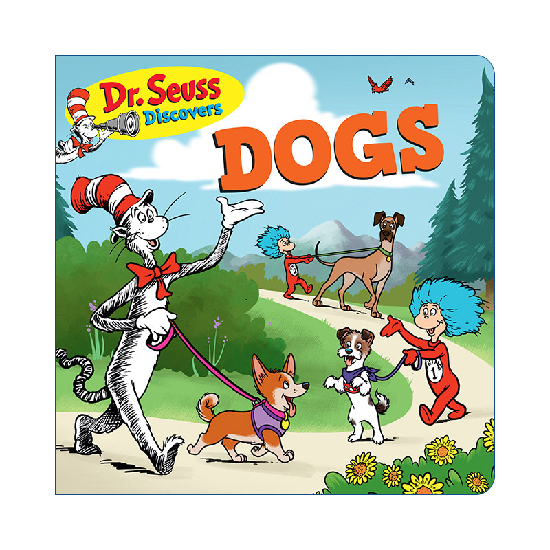 苏斯博士发现系列  英文原版 Dr. Seuss Discovers: Dogs 小狗 纸板书 低幼儿童科普启蒙认知绘本 英文版 进口英语原版书籍