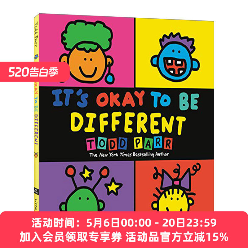 英文原版 It's Okay To Be Different  与众不同是可以的 儿童启蒙认知 名家Todd Parr 精装绘本 英文版 进口英语原版书籍
