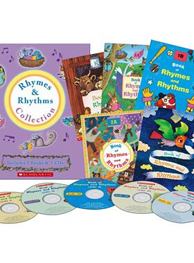 学乐歌谣学英语 英文原版 Rhymes And Rhythms Collection 合集 5书+5光盘 英文版 进口英语原版书籍