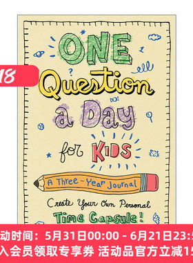英文原版 One Question a Day for Kids A Three-Year Journal Create Your Own Personal Time Capsule 孩子每天问一个问题