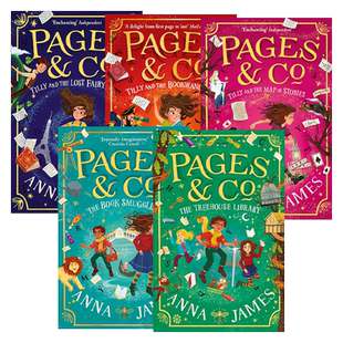 穿梭童话集系列5册 英文原版 Pages & Co. TILLY AND THE LOST FAIRYTALES 童话历险 奇幻儿童文学小说 英文版 进口英语原版书籍