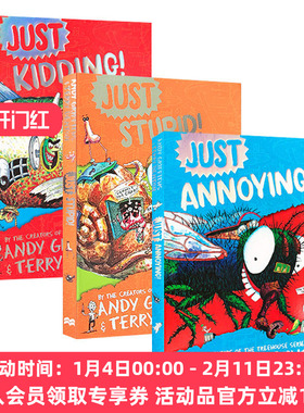 华研原版 英文原版 Just Annoying/Just Kidding/Just Stupid 儿童搞笑幽默章节故事书3册 英文版 进口英语原版书籍