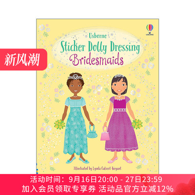 英文原版 Sticker Dolly Dressing Bridesmaids 多莉贴纸 伴娘服饰 英文版 进口英语原版书籍