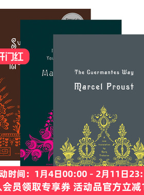 英文原版 Swann's Way/In the Shadow of Young Girls in Flower/The Guermantes Way 毛边版追忆似水年华1-3册 英文版 进口英语书
