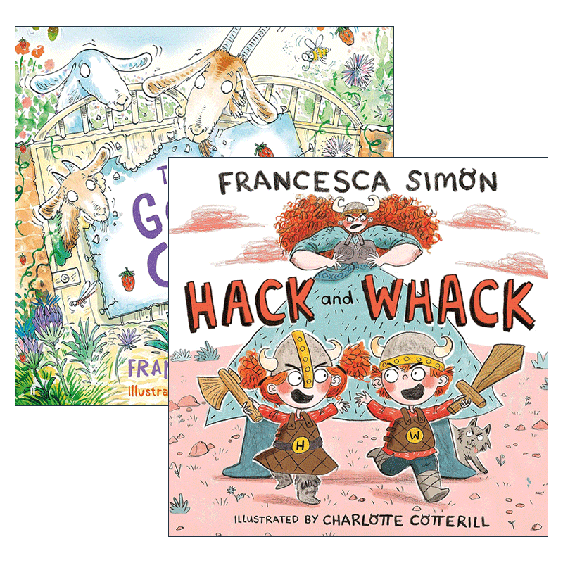 英文原版 Francesca Simon 儿童故事绘本2册套装 Goat Cafe 山羊咖啡 Hack and Whack 小小维京人 英文版 进口英语原版书籍