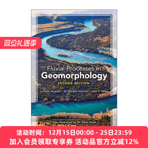 英文原版 Fluvial Processes in Geomorphology 地貌学中的河流演变 第二版 Luna B. Leopold 英文版 进口英语原版书籍