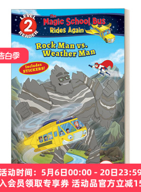 英文原版 Rock Man vs. Weather Man 神奇校车再出发分级读物2 Scholastic Reader  Level 2 英文版 进口英语原版书籍