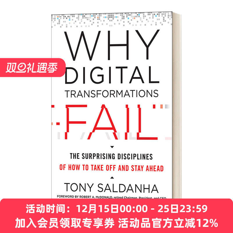 英文原版 Why Digital Transformations Fail 数字转型为何失败 如何起飞和保持领先 精装 英文版 进口英语原版书籍