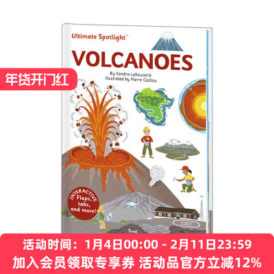英文原版绘本 Ultimate Spotlight Volcanoes 极致系列 火山 精装绘本 立体翻翻机关书 英文版 进口英语原版书籍