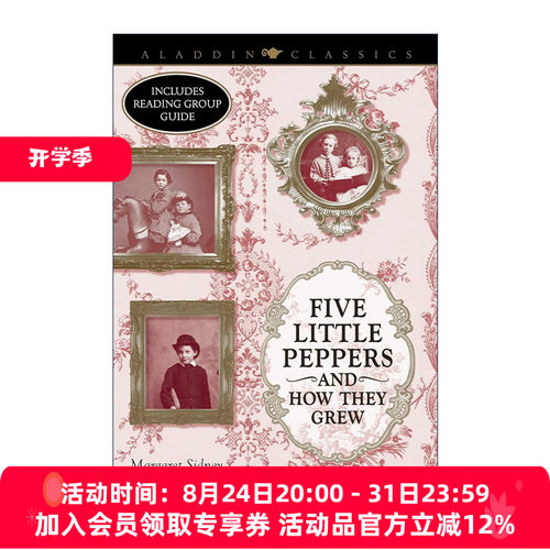 英文原版 Five Little Peppers and How They Grew 五个小辣椒和他们是如何长大的 阿拉丁经典文学系列 英文版 进口英语原版书籍