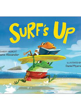 英文原版 Surf's Up 青蛙兄弟去冲浪 纸板书 纽伯瑞奖得主Kwame Alexander 乔希的球场同作者 英文版 进口英语原版书籍