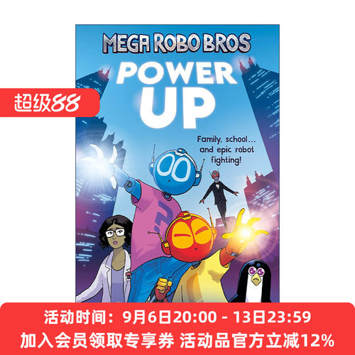 超级机器兄弟1 启动 英文原版 Mega Robo Bros 1 Power Up Neill Cameron少儿漫画 英文版 进口英语原版书籍