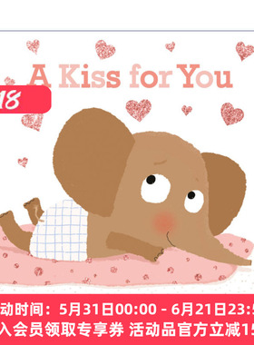 亲亲你  英文原版 Kiss for You 幼儿儿童情绪启蒙认知绘本 Clavis 纸板书 名家Guido Van Genechten 英文版 进口英语原版书籍