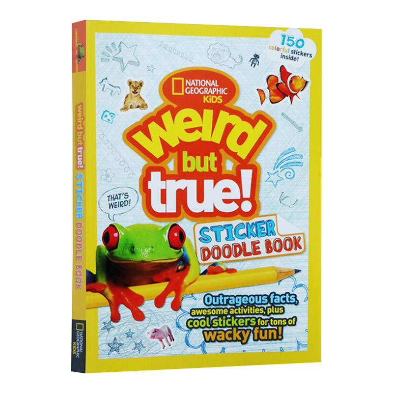 国家地理儿童 英文原版 Weird But True Sticker Doodle Book 世界真奇妙 贴纸涂鸦书 英文版 进口英语原版书籍