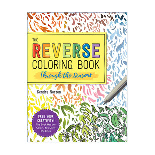 英文原版 书籍 英文版 the Book? 进口英语原版 反向填色 Coloring 描边书 四季 Seasons Reverse Through