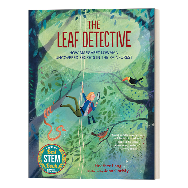 树叶侦探 英文原版 The Leaf Detective 玛格丽特·洛曼如何揭开热带雨林的秘密 儿童精装人物传记故事绘本 英文版 进口英语书籍