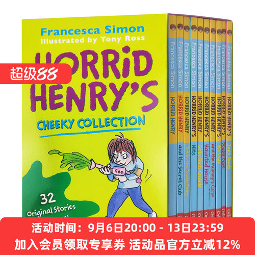 淘气包亨利10册套装 英文原版 Horrid Henry's Cheeky Collection 英文版儿童小说章节书 进口原版英语书籍