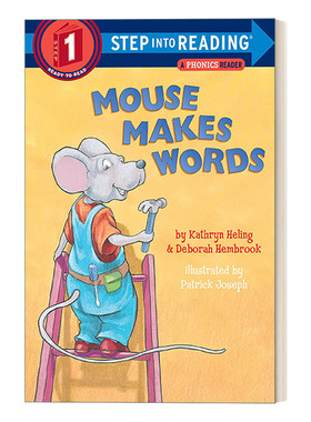 老鼠造词 英文原版 Step into Reading 1 -Mouse Makes Words A Phonics Reader 拼音 英文版 进口英语原版书籍