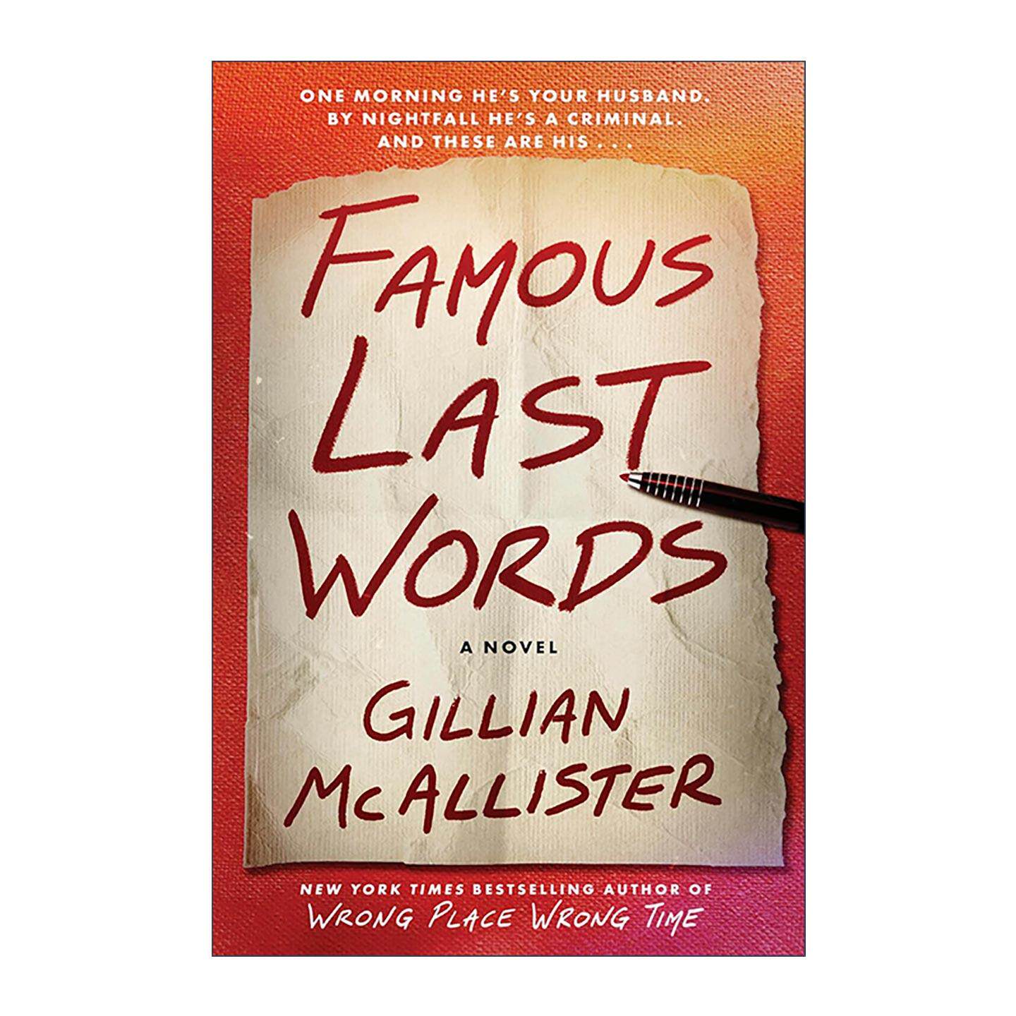 英文原版 Famous Last Words 著名遗言 悬疑小说 英文版 进口英语原版书籍