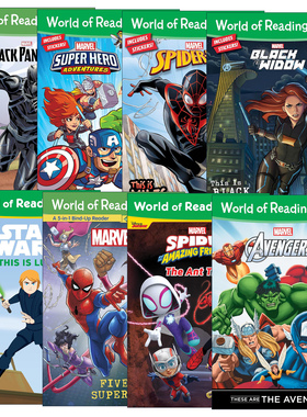 英文原版 World of Reading Level 1 迪士尼阅读世界漫威系列8册 分级阅读1级 英文版 进口英语原版书籍