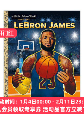 英文原版 Lebron James Little Golden Book Biographies 勒布朗·詹姆斯传记 NBA洛杉矶湖人队篮球运动员 兰登书屋精装小金书