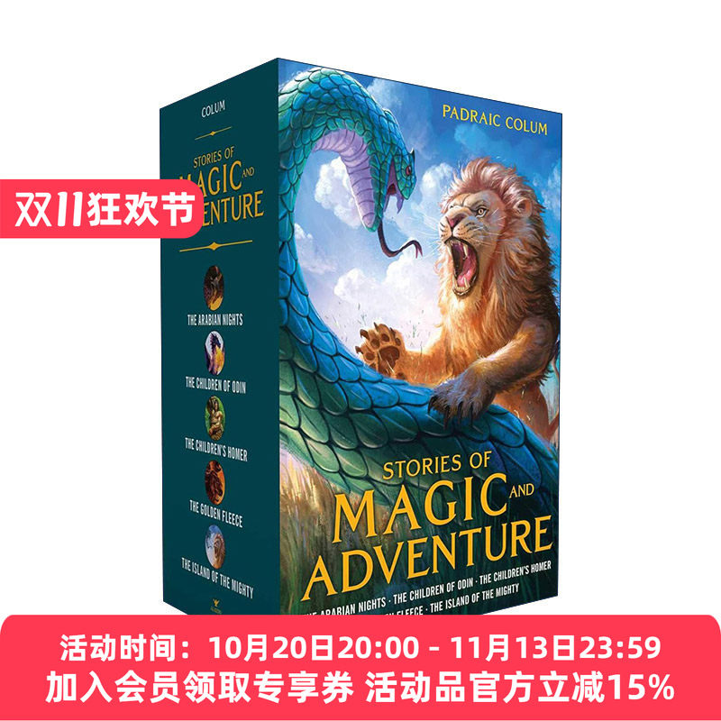 英文原版 Stories of Magic and Adventure 魔法与冒险故事5册盒装 培德莱克·科拉姆 英文版 进口英语原版书籍