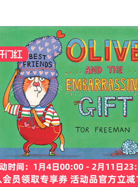 奥利弗和尴尬的礼物  英文原版 Olive and the Embarrassing Gift 儿童精装友谊绘本 Tor Freeman 英文版 进口英语原版书籍