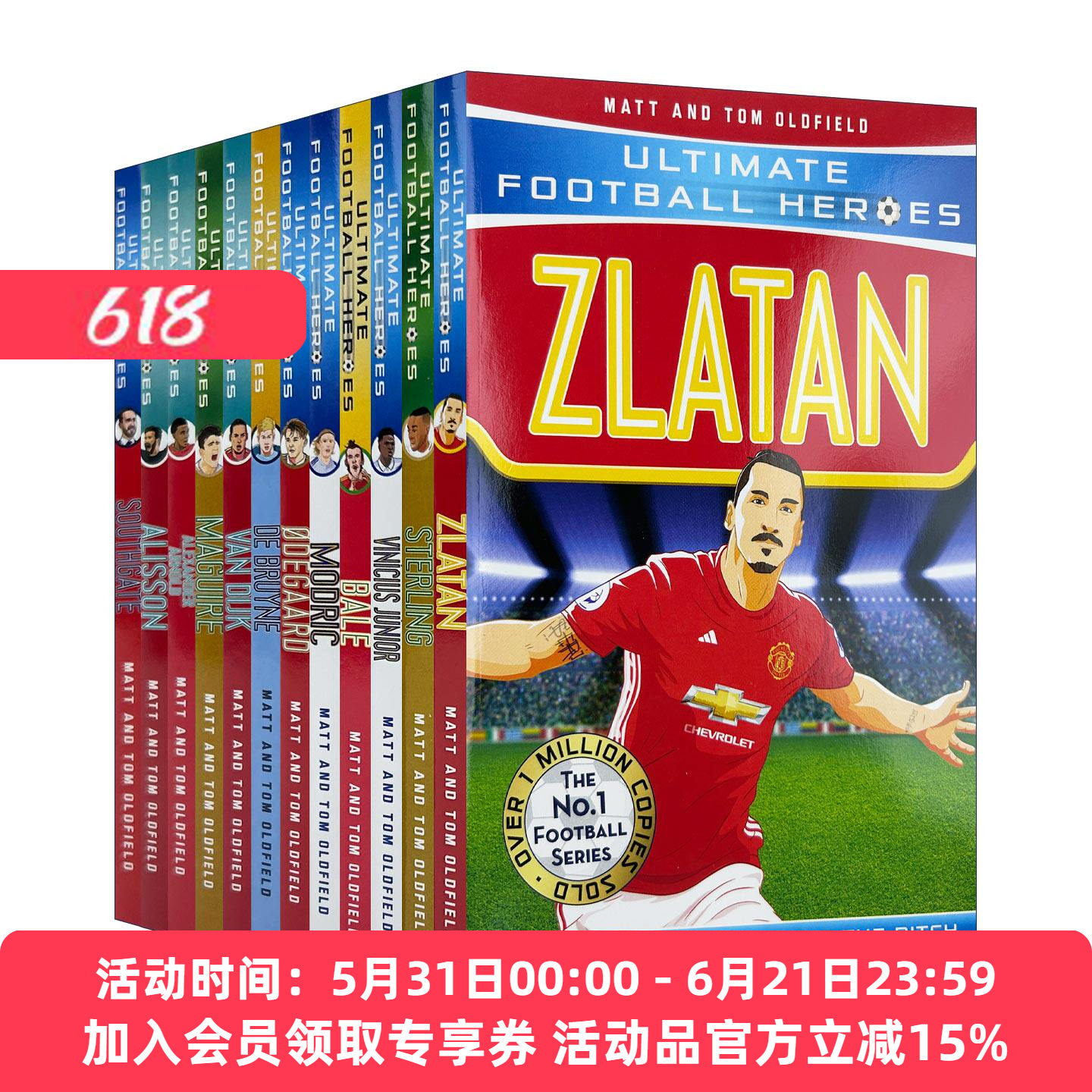 英文原版 Ultimate Football Heroes 超级足球明星人物传记 12册套装 英文版 进口英语原版书籍