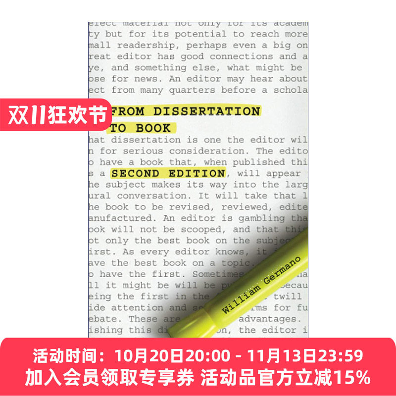 从学位论文到学术专著 英文原版 From Dissertation to Book 第二版 芝加哥写作指南系列 William Germano 英文版 进口英语书籍
