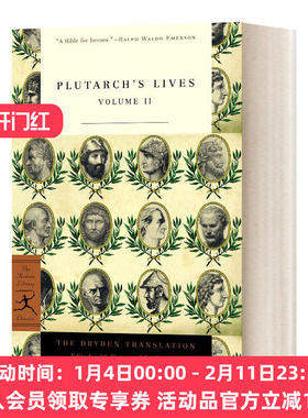英文原版Plutarch's Lives  Vol.2 普鲁塔克生平2 英文版 进口英语原版书籍
