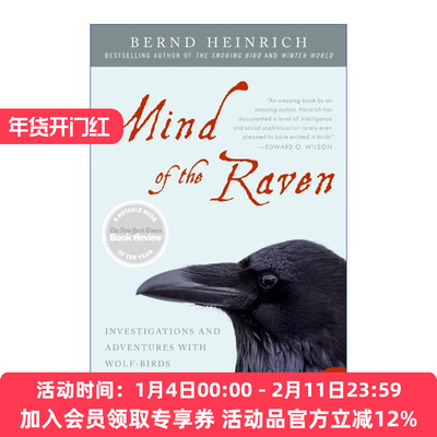 渡鸦的智慧  英文原版 Mind of the Raven 佛蒙特大学生物系教授 Bernd Heinrich 英文版 进口英语原版书籍