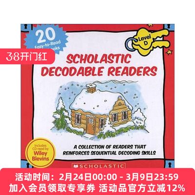 学乐自然拼读解码读物20本彩色绘本盒装D级 英文原版 Decodable Readers Box Set Level D-Color 附CD 英文版 进口英语原版书籍