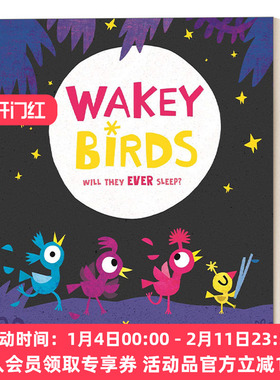 醒着的鸟 英文原版 Wakey Birds 丛林故事 儿童绘本 英文版 进口英语原版书籍