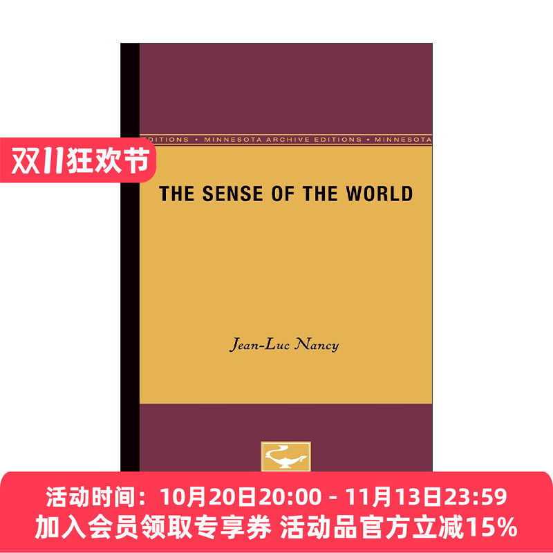 英文原版 Sense of the World 世界的意义 让-吕克·南希 英文版 进口英语原版书籍
