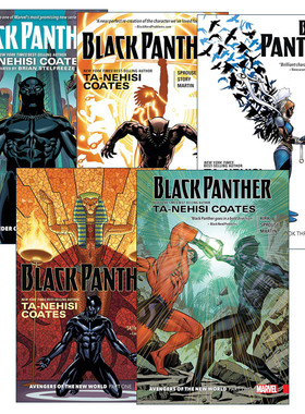 英文原版 Black Panther 黑豹平装漫画系列 5册 漫威漫画 我们脚下的国家 新世界的复仇者 英文版 进口英语原版书籍