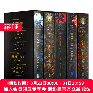英文原版 冰与火之歌1 美版 英文版 英语书籍 华研原版 Box 小说 5册平装 Thrones Game 进口正版 Copy
