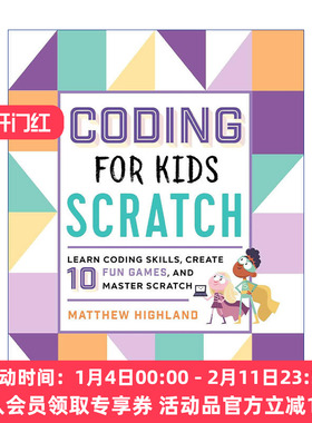 儿童编程之Scartch 英文原版 Coding for Kids Scratch 创建10个有趣的游戏并掌握Scratch 英文版 进口英语原版书籍
