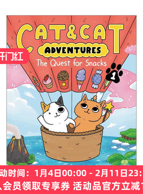 英文原版 Cat and Cat Adventures The Quest for Snacks 猫猫历险记1 全彩漫画 英文版 进口英语原版书籍