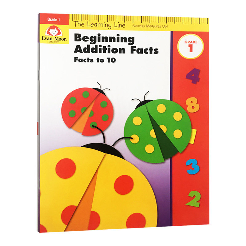 学习起跑线 加法入门 一年级 英文原版 evan moor the learning line