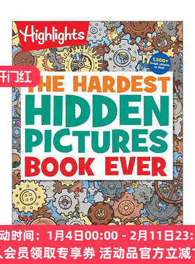 英文原版 The Hardest Hidden Pictures Book Ever Highlights Hidden Pictures 极难的寻找隐藏图片谜题 亮点儿童益智游戏活动书