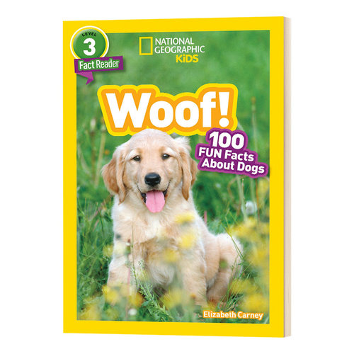 英文原版 NG Kids Readers L3 Woof! 100 Fun Facts About Dogs 汪 英文版 进口英语原版书籍