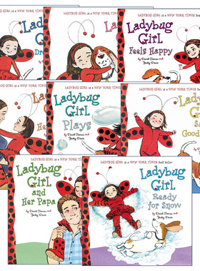 英文原版 Ladybug Girl 瓢虫女孩系列8册 亲子幼儿绘本 David Soman 盛装打扮/好开心/在玩耍/说晚安 英文版 进口英语原版书籍