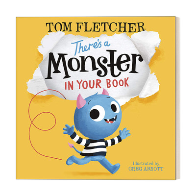英文原版 There’s a Monster in Your Book 你的书里有一只怪兽 纸板书 英文版 进口英语原版书籍