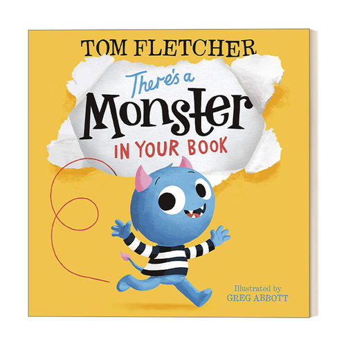 英文原版 There’s a Monster in Your Book 你的书里有一只怪兽 纸板书 英文版 进口英语原版书籍