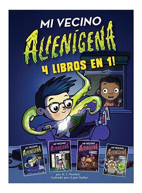原版 Mi vecino alienígena 4 libros en 1 隔壁的外星人4合1 西班牙语版 进口原版书籍