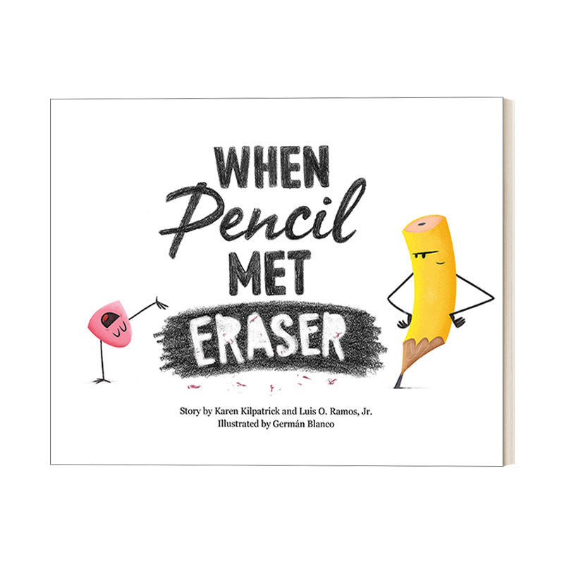 英文原版 When Pencil Met Eraser 当铅笔遇到橡皮擦 儿童社交友谊 精装绘本 英文版 进口英语原版书籍